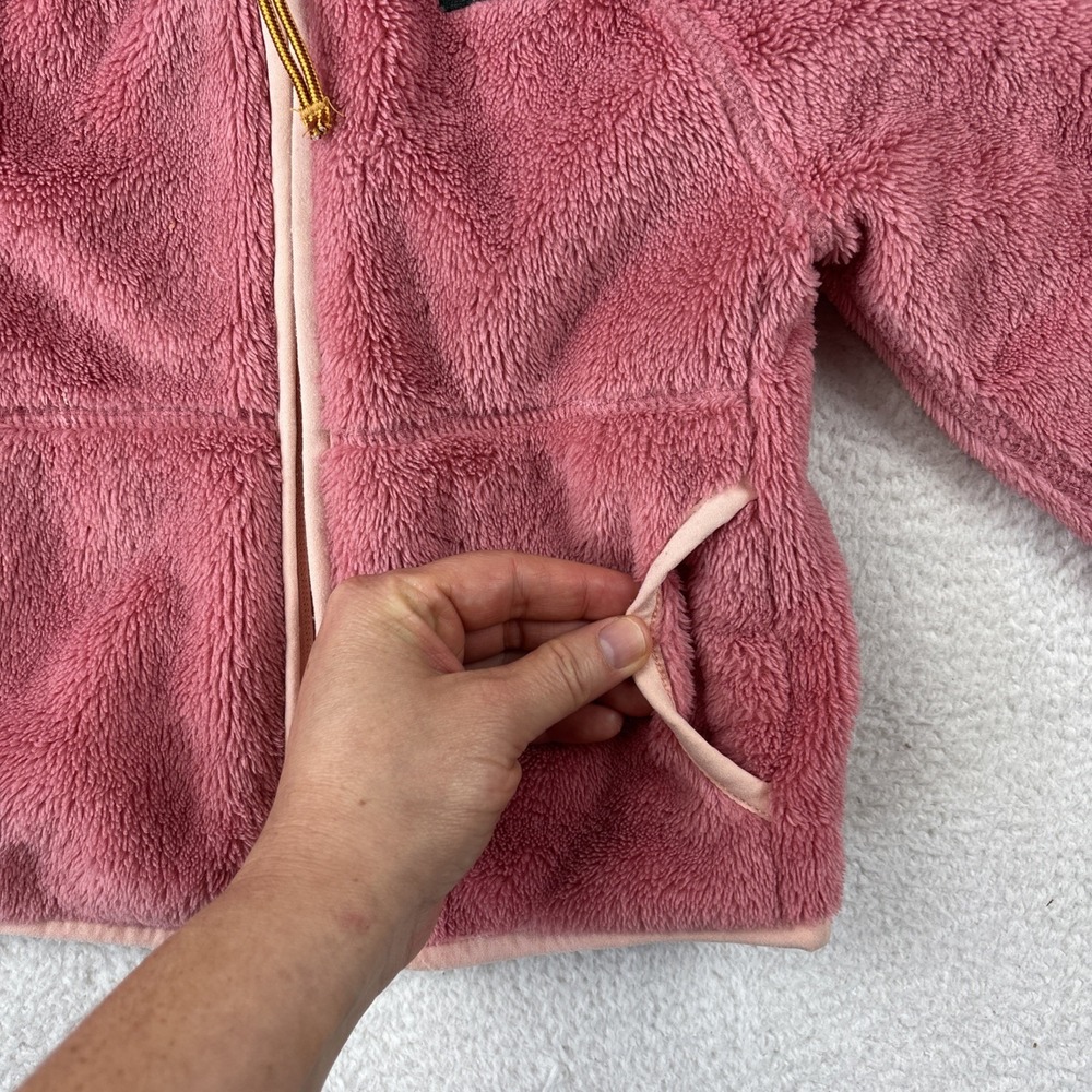 LL BEAN Hi-Pile Fleece Jacket Toddler Girls 2T Rose Pink Full Zip Bear Ears EUC - Picture 9 of 13